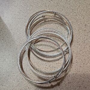 Charming Charlie Shimmering Silver Bracelet Set